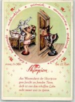 Der Skorpion Humor Kinder Verlag August Lengauer Nr. 1017 Sternzeichen Künstlerkarte