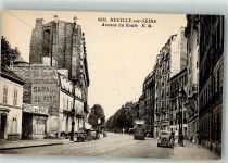 92200 Neuilly-sur-Seine Foto AK Auto Parkhaus Straßenbahn Avenue du Roule