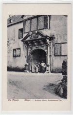 Alken mit Schloss, Renaissance - Tor ungelaufen Top Erhaltung.