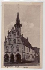 Burgsteinfurt mit Rathaus gelaufen, mit Marke und Stempel von 1924. Leichter Bug unten links, leicht fleckig, sonst gut erhalten