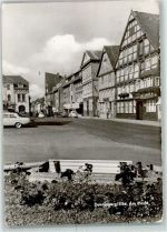 29451 W3138 Dannenberg Elbe Gebrauchsspuren Am Markt Fachwerkhäuser Ruhebank