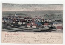 Königsee i. Thür. mit Teilansicht gelaufen von 1903. Gute Erhaltung.