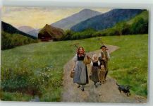 Landwirtschaft Dackel Verlag Edm. von König Schwarzwaldserie V Blatt 6 Nr. 227 AK Hoffmann, H.