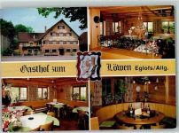 88260 W7989 Eglofs , Kr Wangen im Allgäu Gebrauchsspuren Gasthaus Pension zum Löwen