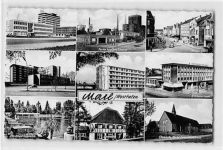 Marl mit Chemische Werke und Zeche Auguste Viktoria gelaufen. Leichter Stempeldurchdruck, sonst gut erhalten