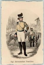 ürstl. Thurn u. Taxis Sächs. Postillon Beruf - Deutscher Post-Almanach 1842/53 Nr. 10 Post Künstlerkarte