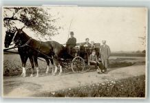 Ausflug Zweispänner AK Kutsche 1928 Privatfoto AK