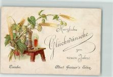 98724 O6426 Lauscha KEINE AK Jahreswechsel Albert Greiner`s Erben