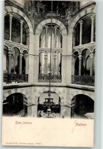 52062 W5100 Aachen - Dom Innenansicht Wandbemalung Säulen