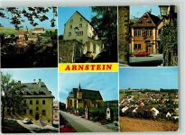 97450 W8725 Arnstein , Unterfr Foto AK Kirche Maria Sondheim VW Käfer Friedhof Burg