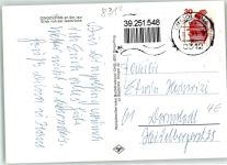 84130 W8312 Dingolfing - Blick von der Isarbrücke Auto Fahrrad