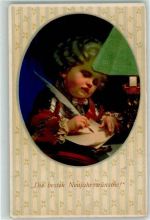 Kinder mit Feder , Neujahr , M. Munk 1120 AK Schreiben 1920 Künstlerkarte