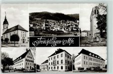 91757 W8830 Treuchtlingen - Ev. Kirche Kath. Kirche Krankenhaus Rathaus neue Schule