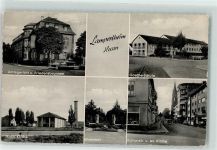 68623 W6840 Lampertheim , Hess - Amtsgericht u. Friedensbrunnen Goetheschule Kath. Kirche Ehrenmal Kaiserstraße u. Ev. Kirche