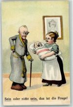 Sein oder nicht sein? Frau mit Baby AK Ehe