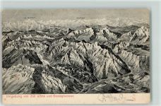 5700 Zell am See 1906 Gebrauchsspuren Umgebung vom Großglockner