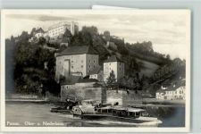 94032 W8390 Passau - Ober- und Niederhaus Dampfschiff