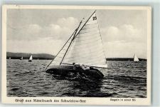 O1501 Mittelbusch Segeln in einer Bö Schwielow See Segelboot