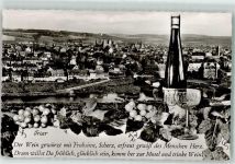 54290 W5500 Trier Foto AK Wein Trauben Reben Gedicht