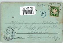 87545 W8978 Burgberg i. Allgäu 1898 Lithographie / Mondschein