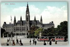 1010 Wien 1. Bezirk, Innere Stadt - Rathaus Straßenbahn Litfaßsäule
