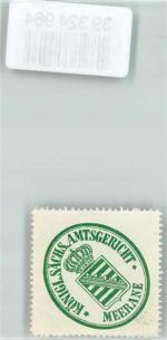 08393 O9612 Meerane Siegelmarke Königl. Sächs. Amtsgericht Meerane