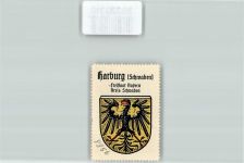 86655 W8856 Harburg Schwaben Vignette Wappen Kaffee Hag ca. 1920-1940 Adler