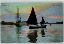 34100 Trieste / Triest / Trst 1911 Lithographie Porto vecchio Segelschiff Segelboot