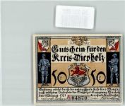 49448 W2844 Lemförde Geldschein Notgeld Gutschein 50 Pfennig Ritterrüstungen Wappen