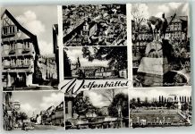 38300 W3340 Wolfenbüttel , Niedersachs - Alte Gasse Lessinghaus Herzog August-Denkmal Schwimmbad