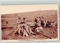 Maschinengewehrfeuer Camp de Carpiagne Militär Frankreich
