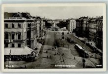 1010 Wien 1. Bezirk, Innere Stadt - Schwarzenbergplatz Tram Straßenbahn Geschäfte Denkmal Auto