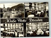 O8000 Dresden Weiße Flotte Bordstempel Elbeschiff Foto AK