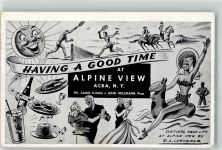 New York City sign.Loederer R.A. Alpine View Acra Reiten Tanz Tennis Künstlerkarte