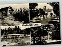 99444 O5304 Blankenhain , Thür Gebrauchsspuren Waldhütte am Hirschruf Rathaus Waldbad Auto Litfaßsäule