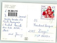 99444 O5304 Blankenhain , Thür Gebrauchsspuren Waldhütte am Hirschruf Rathaus Waldbad Auto Litfaßsäule