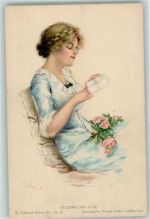 Frau Rosen American Girl Nr.48 Fidler, P. Le M. Künstlerkarte