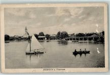 83358 W8221 Seebruck , Chiemsee Gebrauchsspuren Segelboot Ruderboot