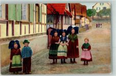 Tracht WK II Stempel Trachten Frankreich