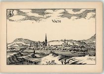 36404 O6220 Vacha Kupferstich Stadt um 1650 Kupferstich Merian