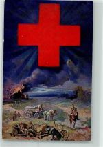Schlachtfeld Pferdewagen Rotes Kreuz 1916