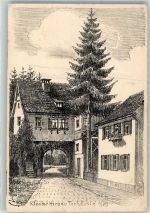 75365 W7260 Hirsau 1909 Radierung Kloster Torhäusle