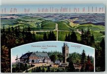 Auersberg Künstlerkarte Unterkunftshaus Aussichtsturm
