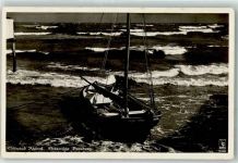 17419 O2252 Seebad Ahlbeck - Segelboot Brandung