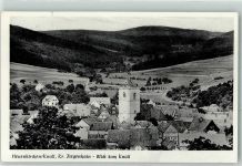 34626 W3579 Neukirchen , Knüllgeb Foto AK Nikolaikirche Altstadt Blick zum Knüll