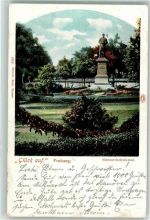 09599 O9200 Freiberg , Sachs 1902 Künstlerkarte Bismarckdenkmal Glück auf