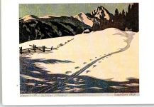 6330 Kaisertal Winterlithographie sign. E. Lap Ort handschriftlich