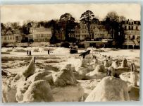 17419 O2251 Seebad Bansin Foto AK Winter Schnee Eis Boot
