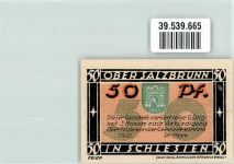 Bad Salzbrunn Szczawno-Zdroj 1921 Notgeldschein Notgeld 50 Pfennig 700 Jahrfeier