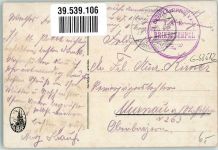 Bauernhauser Russland-Polen Feldpost WK I Motiv Polen 1916